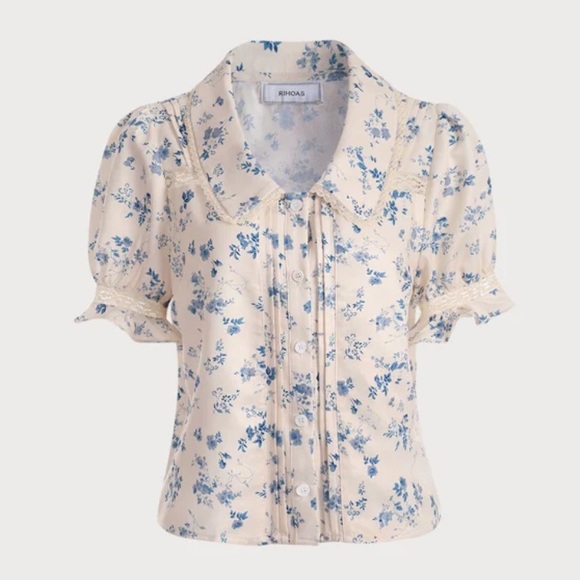 Rihoas Peter Pan Collar Blouse - Picture 1 of 6